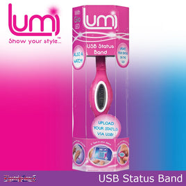 Lumi USB Status Band Watch - Pink