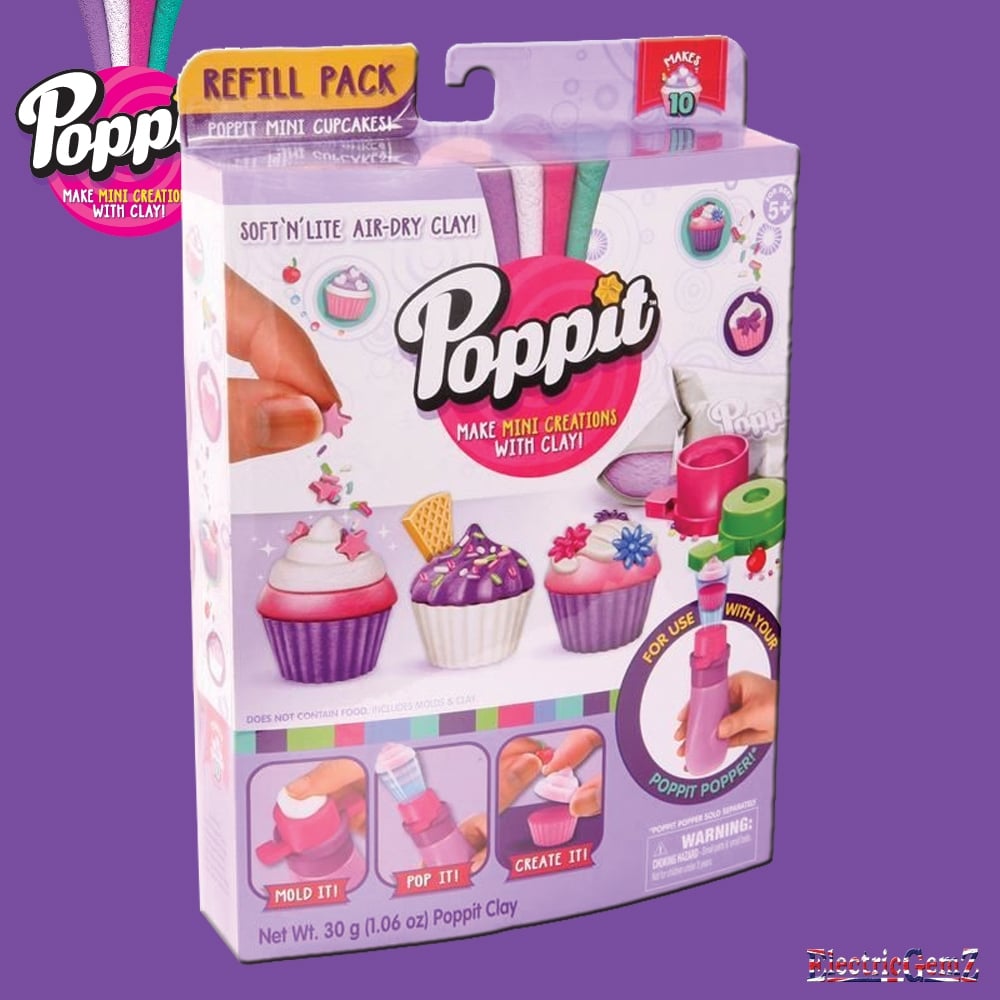 Poppit Soft n Lite Air Dry Clay Refill Pack Poppit Mini Cupcakes poppit-soft-n-lite-air-dry-clay-refill-pack-poppit-mini-cupcakes