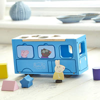 Peppa Pig Wooden School Bus Shape Sorter