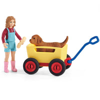 Schleich Farm World Puppy Wagon Ride 42543
