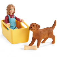 Schleich Farm World Puppy Wagon Ride 42543