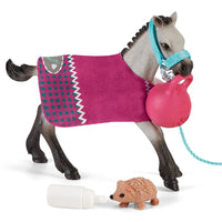Schleich Horse Club Playful Foal with Ball and Hedgehog 42534