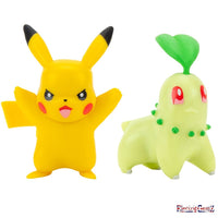 Pokemon 2in Battle Figure Double Pack - Chikorita & Pikachu Series 9