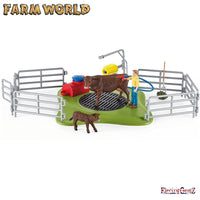 Schleich Farm World 42529 Happy Cow Wash with Water Feature