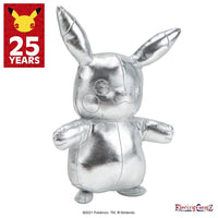 Pokemon 25th Celebration 8in Silver Pikachu Plush