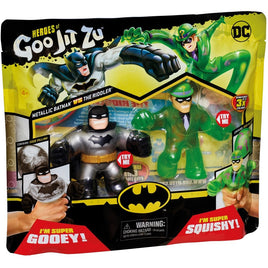 Heroes of Goo Jit Zu DC Versus Pack - Super Gooey Metallic Batman vs Super Squishy Riddler