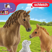 Schleich Horse Club 42432 Sarah's Baby Animal Care with Quarter Horse Mare and Foal