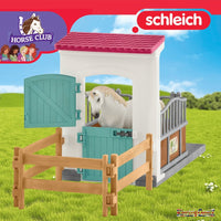 Schleich Horse Club 42569 Horse Stall Extension with English Thoroughbred Stallion