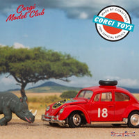 Corgi Model Club 256 - VW Beetle 1200 in East African Safari Trim with Rhinoceros