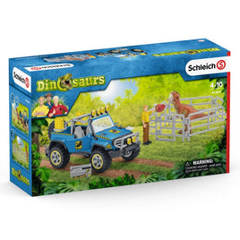 Schleich Dinosaurs Off-Road Vehicle with Dino Outpost and Giganotosaurus 41464