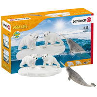 Schleich Wild Life Polar Playground 42531 with Polar Bears and Narwal