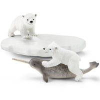 Schleich Wild Life Polar Playground 42531 with Polar Bears and Narwal