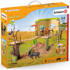 Schleich Wild Life 42507 Ranger Adventure Station with 5 Animals