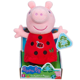 Peppa Pig 20cm Eco Plush Soft Toy - Ladybird Peppa