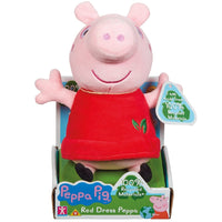 Peppa Pig 20cm Eco Plush Soft Toy - Red Dress Peppa