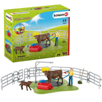 Schleich Farm World 42529 Happy Cow Wash with Water Feature