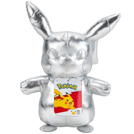 Pokemon 25th Celebration 8in Silver Pikachu Plush