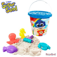 The Original Super Sand Storage Bucket - Blue - Sea Life