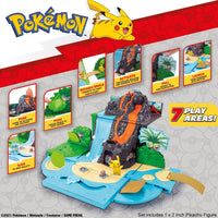 Pokemon Carry Case Volcano Playset with 2in Pikachu Figure