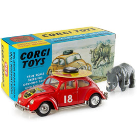 Corgi Model Club 256 - VW Beetle 1200 in East African Safari Trim with Rhinoceros