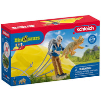 Schleich Dinosaurs 41471 Parachute Rescue with Ranger Maxx Colby and Mini Triceratops
